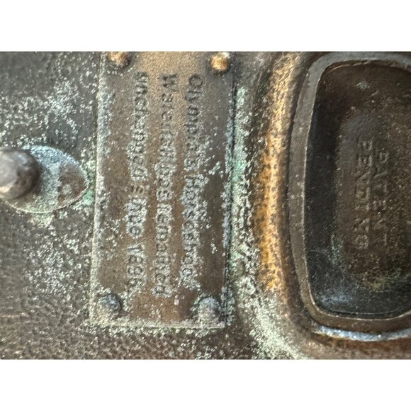 Vintage Olympia Beer Brass Belt Buckle Rectangular Design Embossed Detail Collec - Picture 8 of 11